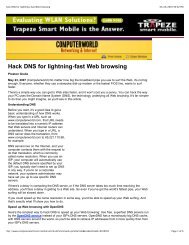 Hack DNS for lightning-fast Web browsing - VPN Case Study Site