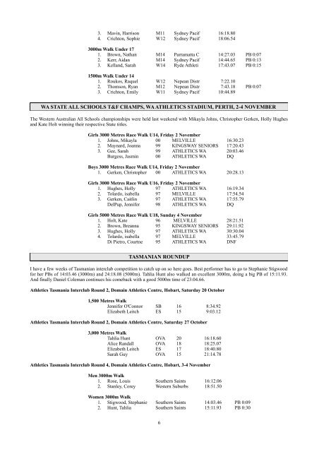 Heel and Toe 2012/2013 Number 6 - Victorian Race Walking Club