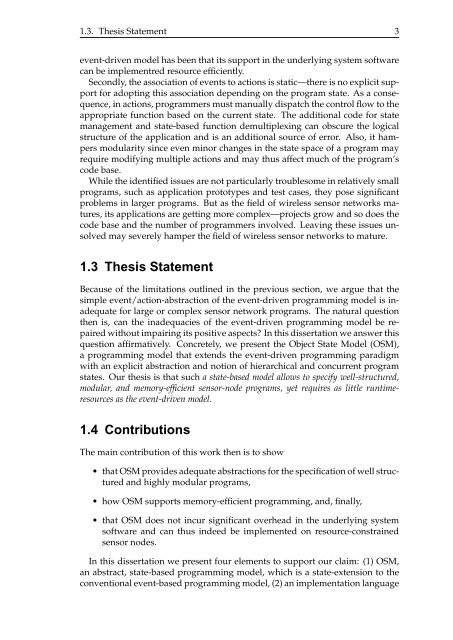 A State-Based Programming Model for Wireless Sensor Networks