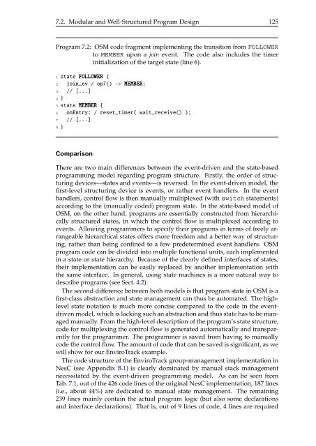 A State-Based Programming Model for Wireless Sensor Networks