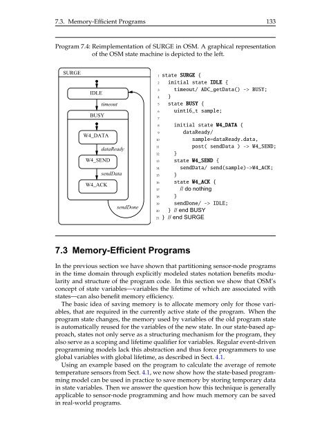 A State-Based Programming Model for Wireless Sensor Networks