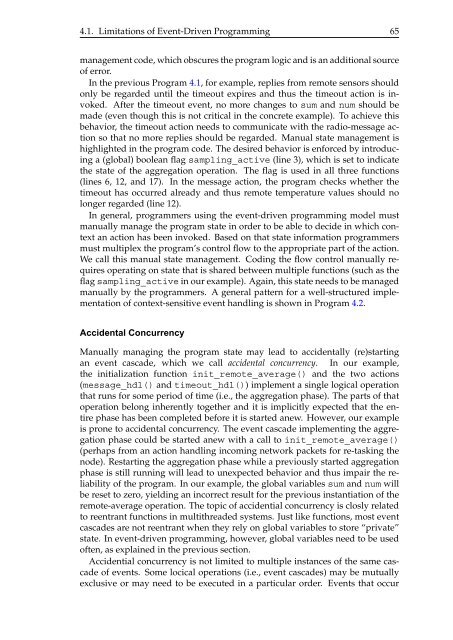 A State-Based Programming Model for Wireless Sensor Networks