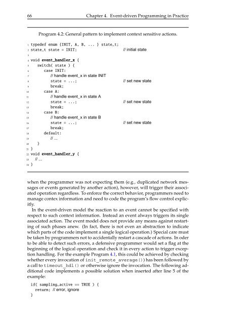 A State-Based Programming Model for Wireless Sensor Networks