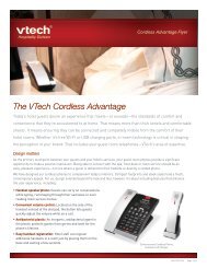The VTech Cordless Advantage - Att.vtp-media.com