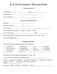 Wedding Planner Form.qxd - Elite Entertainment