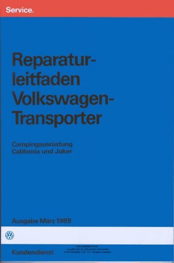 Vw T25 Service Manual
