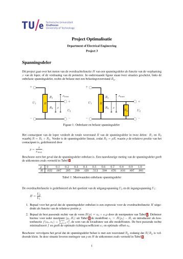 Project Optimalisatie Spanningsdeler