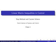 Linear Matrix Inequalities in Control