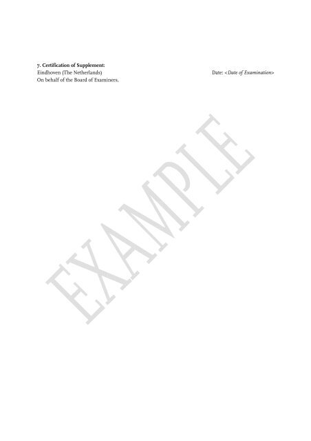 This Diploma Supplement follows the model developed by the ...