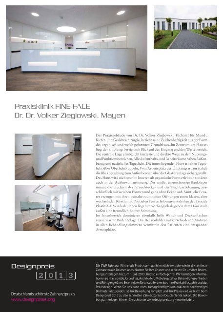 Auszug ZWP Ausgabe Designpreis 2012 - Architektengruppe ...