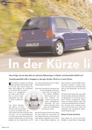 Das einzige, was am Lupo klein ist, sind seine Abmessungen. In ...