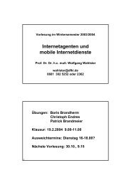 Internetagenten und mobile Internetdienste