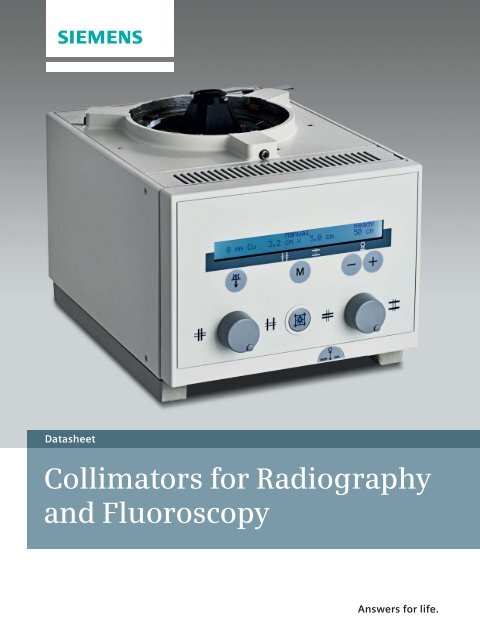 Collimators for Radiography and Fluoroscopy - Siemens