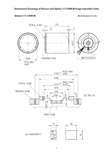 Dimensional Drawings of Sirecon and Optilux 17-2 HDR ... - Siemens