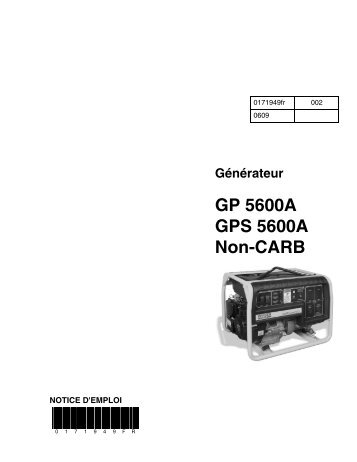 GP 5600A GPS 5600A Non-CARB - Wacker Neuson