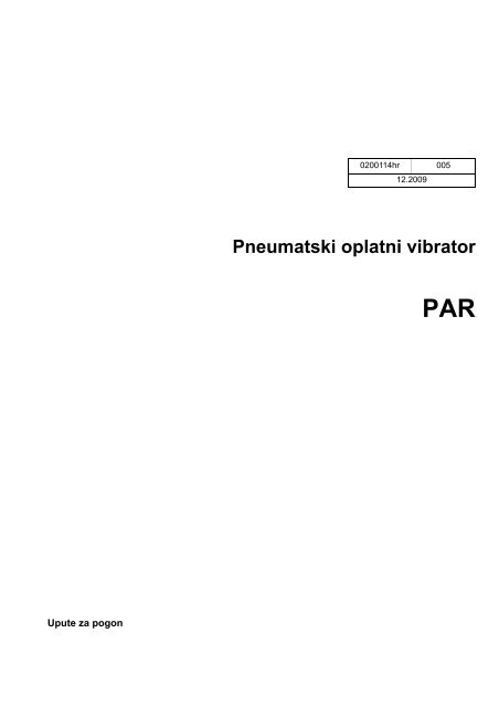 Pneumatski oplatni vibrator PAR - Wacker Neuson