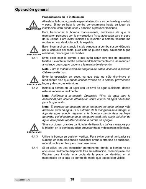 PS2 400 Datos técnicos - Wacker Neuson