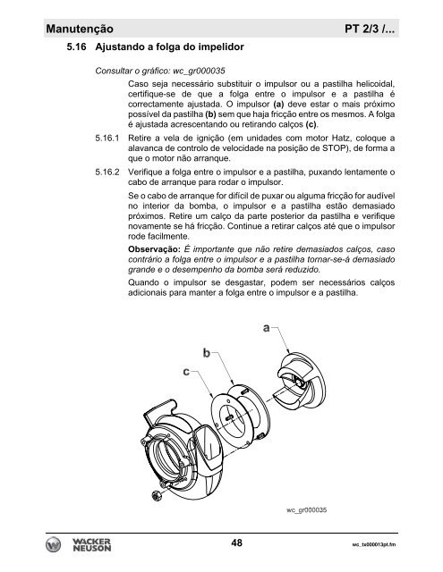 PT 2/3 /... Operação - Wacker Neuson