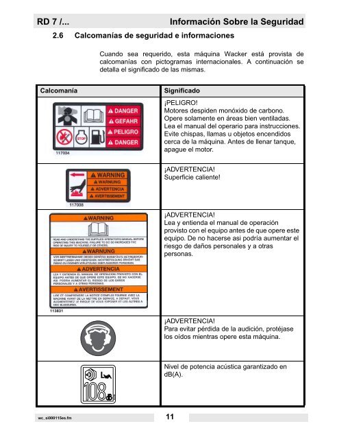 RD 7 /... Reparación - Wacker Neuson