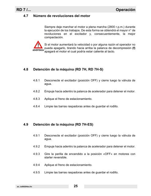 RD 7 /... Reparación - Wacker Neuson