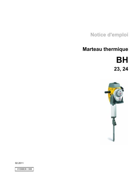 Notice d'emploi Marteau thermique 23, 24 - Wacker Neuson