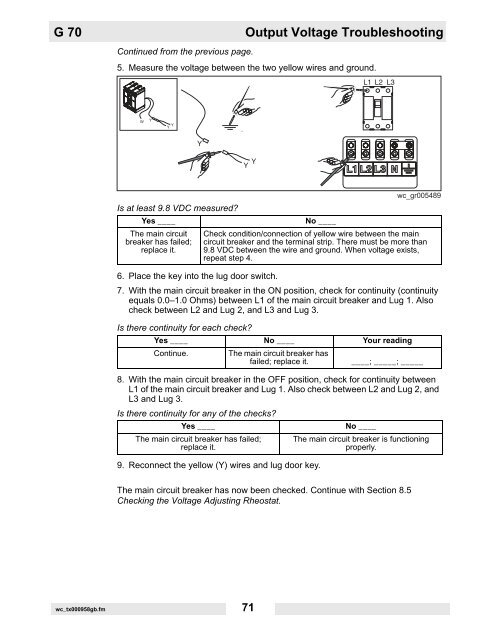 Repair Manual Mobile Generator - Wacker Neuson