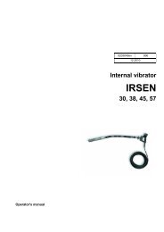 Internal vibrator 30, 38, 45, 57 - Wacker Neuson