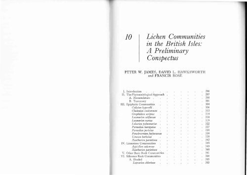 Lichen communities in the British Isles: A preliminary conspectus