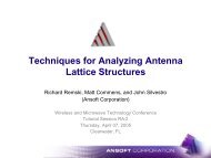 Techniques for Analyzing Antenna Lattice Structures - Center for ...