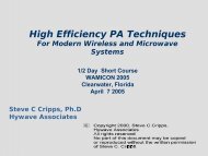 High Efficiency Power Amplifiers - Center for Wireless and ...