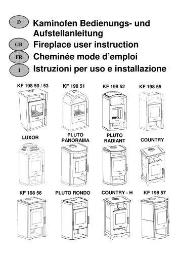 Kaminofen Bedienungs- und Aufstellanleitung ... - Wamsler GmbH