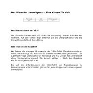 Der Wamsler Umweltpass – Eine Klasse für sich