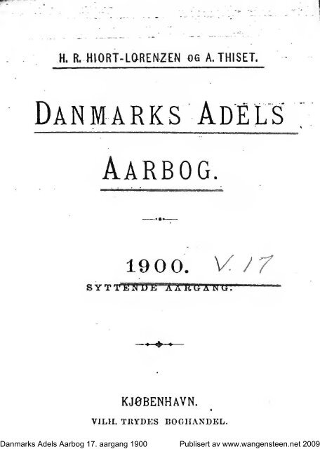 Danmarks adel aarbog - wangensteen.net