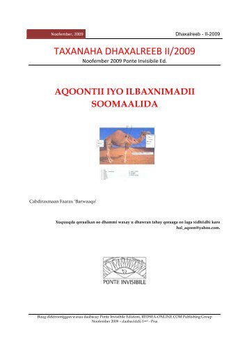 Aqoontii & Ilbaxnimadii Soomaalida - Wardheernews