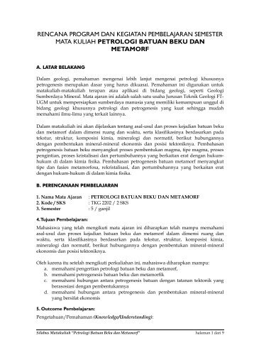 Petrologi Batuan Beku dan Metamorf