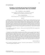 polymetallic sulfides and sulfosalts of the pongkor epithermal