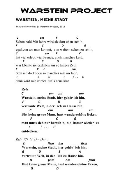 Chords als .pdf - warstein-project