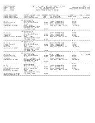 2012 Chester Final Assessment Rolls - Warren County