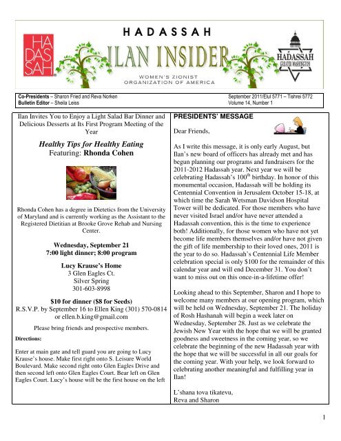Healthy Tips for Healthy Eating Featuring: Rhonda Cohen