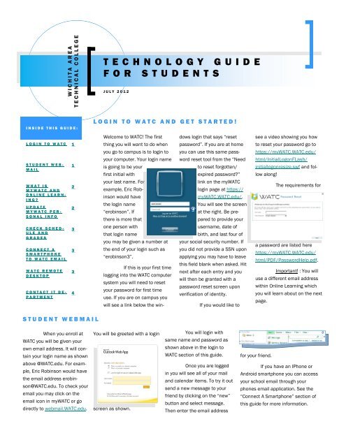 Download - myWATC Login - Wichita Area Technical College