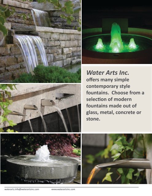 download a PDF version here - Water Arts Inc.