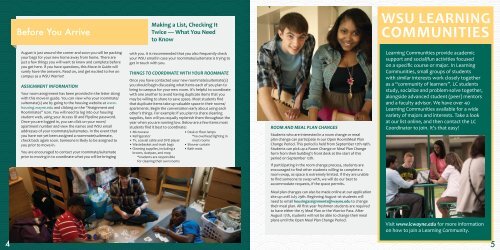 Move-In Guide 2012 - Housing - Wayne State University