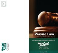 An inspiration - Wayne State University Law School