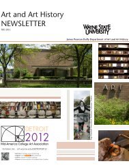Art and Art History NEWSLETTER - Department of Art and Art History ...