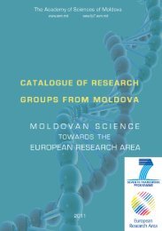 Catalogue of Research Groups from Moldova - WBC-INCO Net