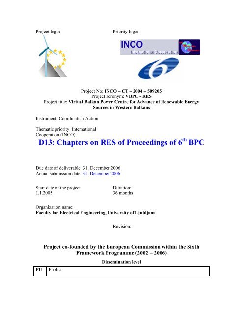 Prva stran - WBC-INCO Net