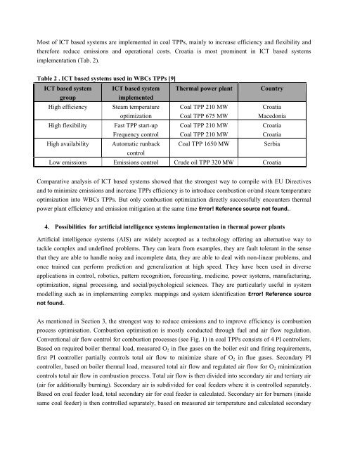 Improvement of Environmental Aspects of Thermal Power Plant ...