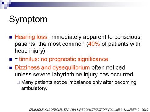 Management of Temporal Bone Trauma Craniomaxillofacial trauma ...