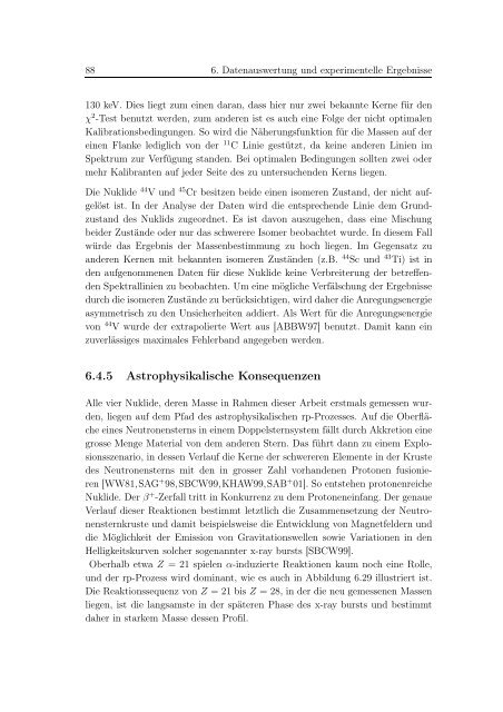 Erste isochrone Massenmessung kurzlebiger Nuklide am ...