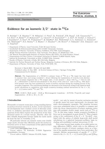 Evidence for an isomeric 3/2− state in 53Co - GSI